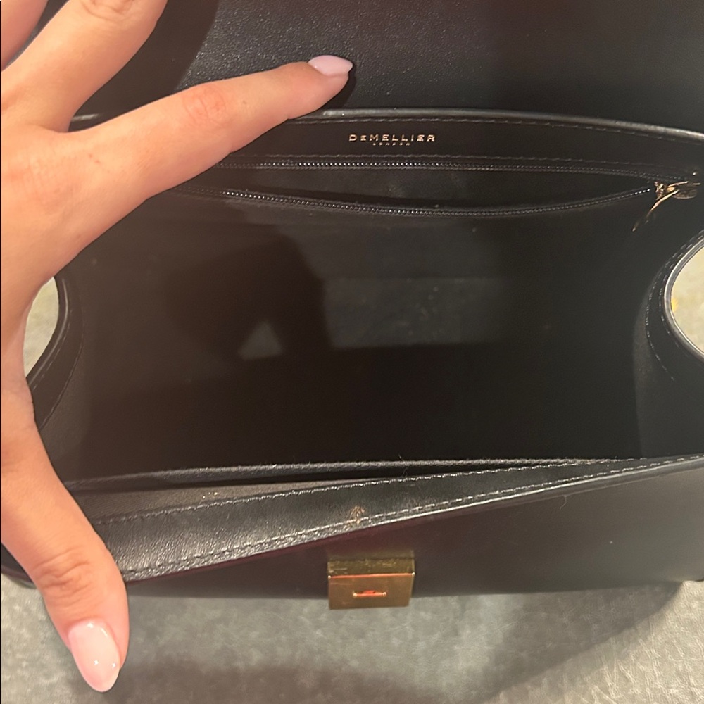 Demellier London The Vancouver Clutch- Black Smooth - Picture 6 of 7